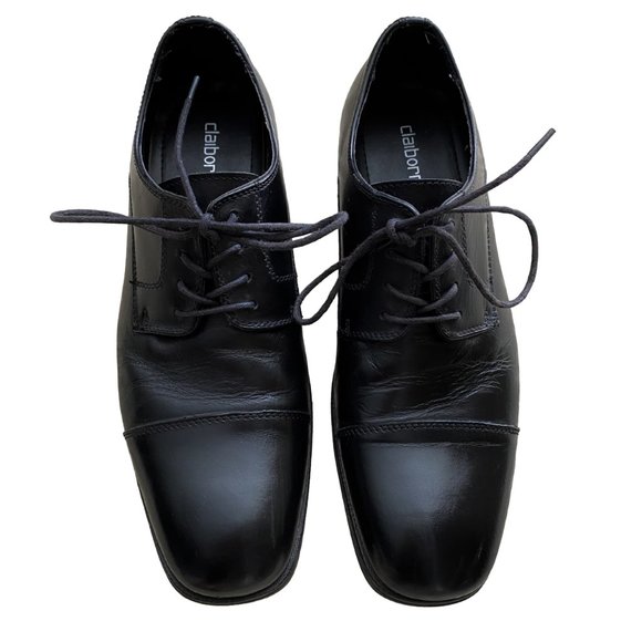 Claiborne Men's dress lace up black shoes size 8.5 - Picture 2 of 5